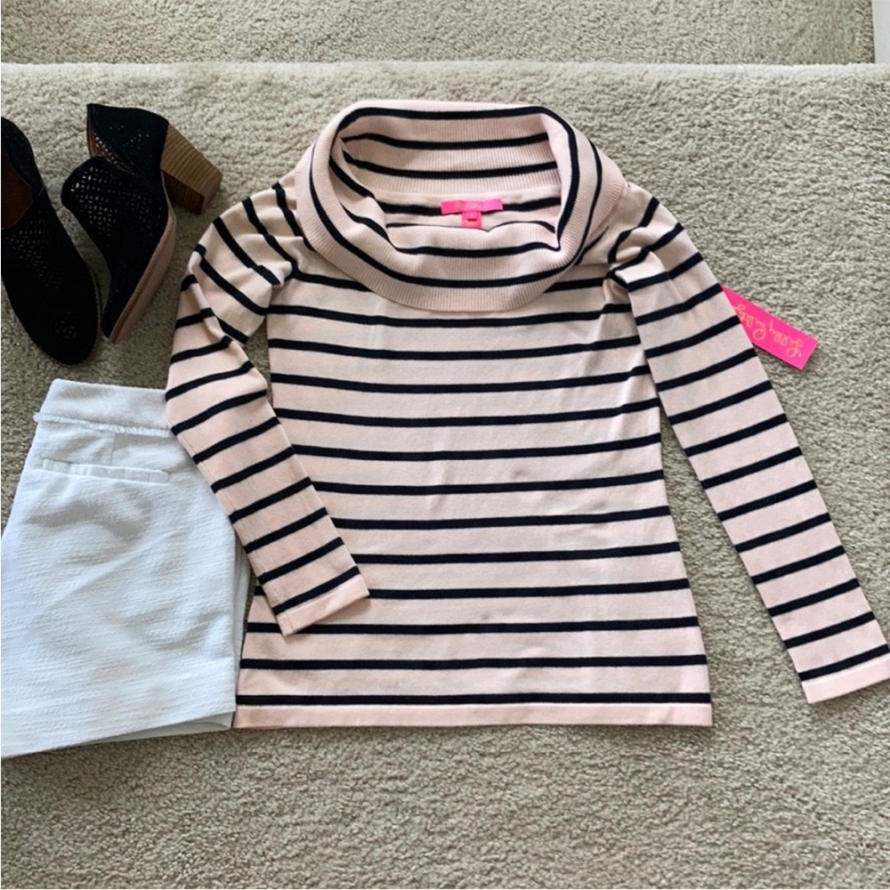 Lilly Pulitzer Clarette Off The Shoulder Sweater - Picture 2 of 6